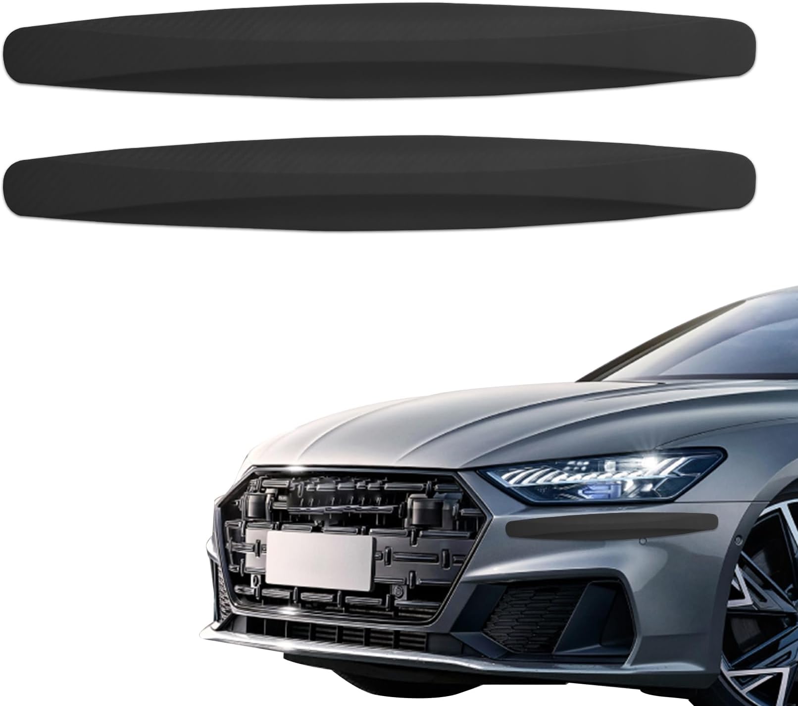 2PCS Anti-Collision Patch Bumper Guard Strip, Car Door Edge Guards, Anti-Scratch Bumper Protector Trim, Universal Car Exterior Accessories Side Door Edge Protector Fit for Most Cars (Black)