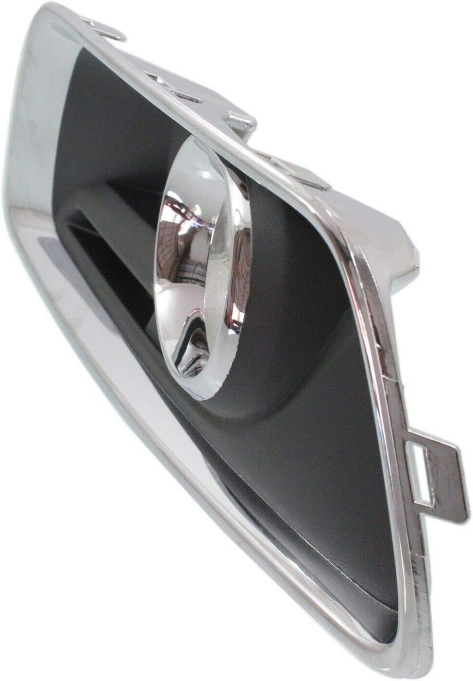 DAT AUTO PARTS Front Left Driver Side Fog Light Bezel Cover Trim Fits 2015-2020 Cadillac Escalade ESV full size luxury SUV, Black and Silver Textured Plastic, Replaces GM1038136, 20768823