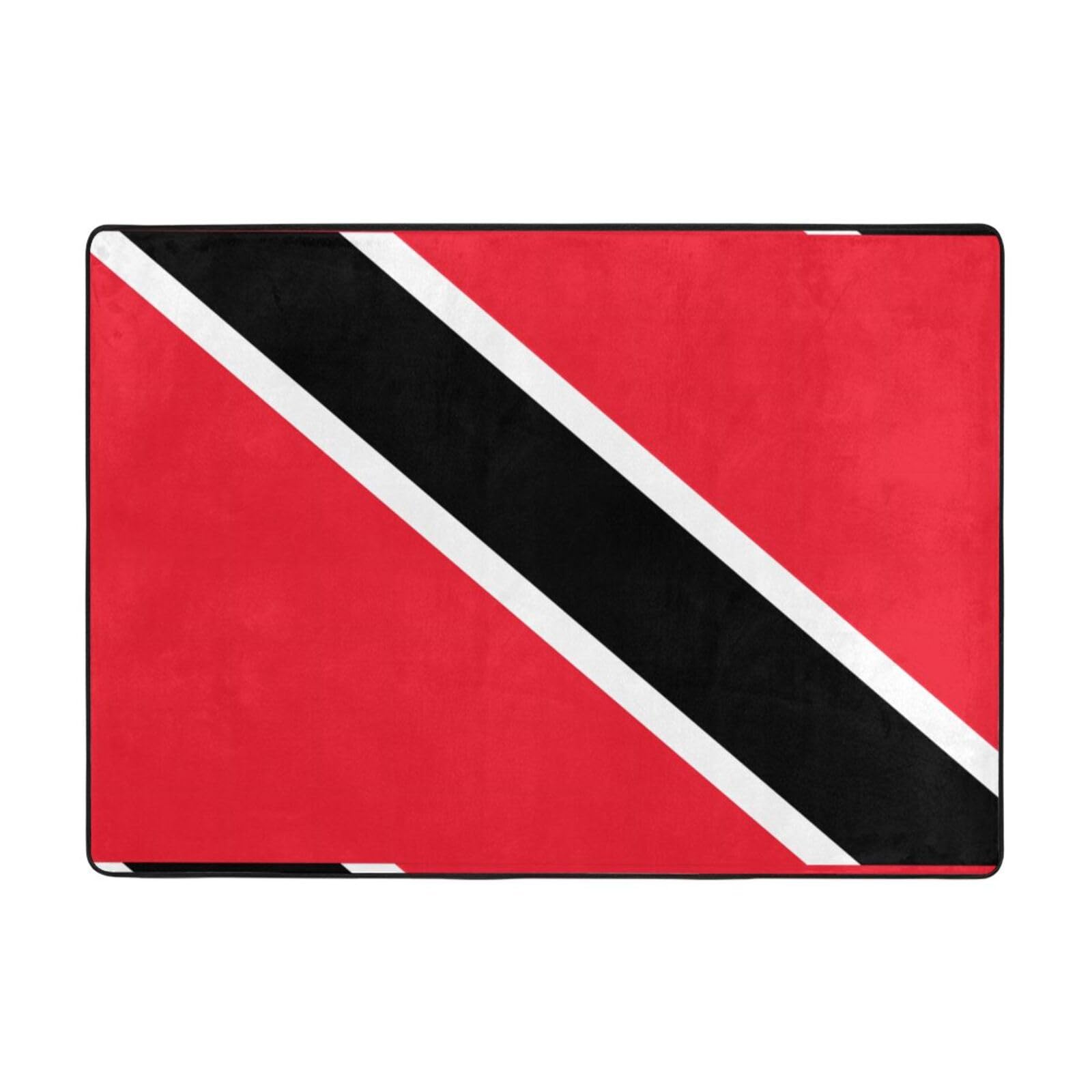 Alfombra de piel sintética con bandera de Trinidad y Tobago ultra absorbente y de pisada mullida