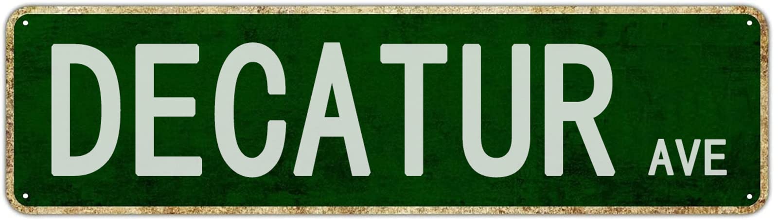 Decatur Avenue Retro Tin Signs Aluminum Metal Sign Quotes Home Kitchen Pub Club Wall Yard Outdoor Porch Decor 4x16 Inch