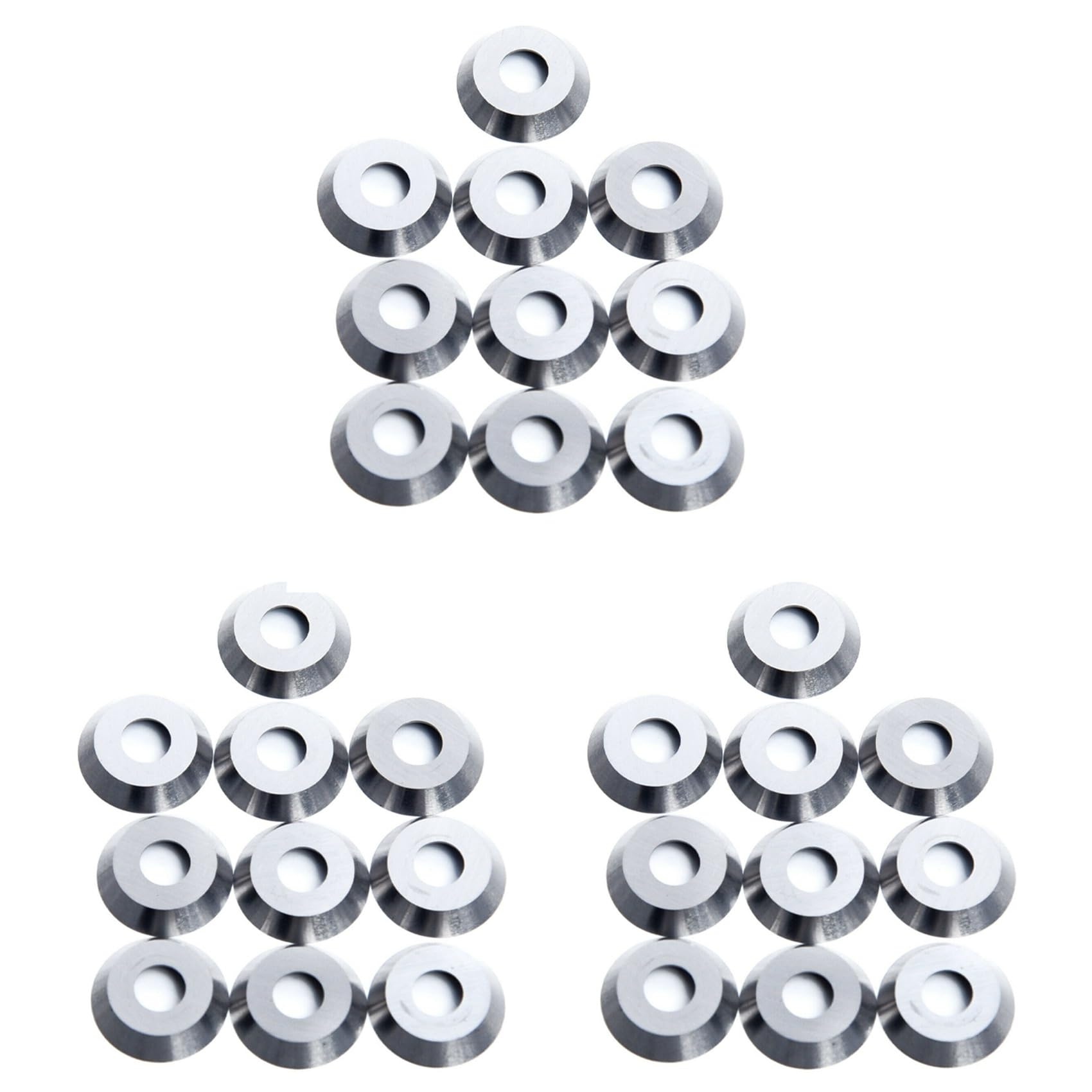 Jnchdghwa Silver 30Pcs Diameter 12Mm Round Carbide Cutter Insert Fits For Ci3 Wood Turning