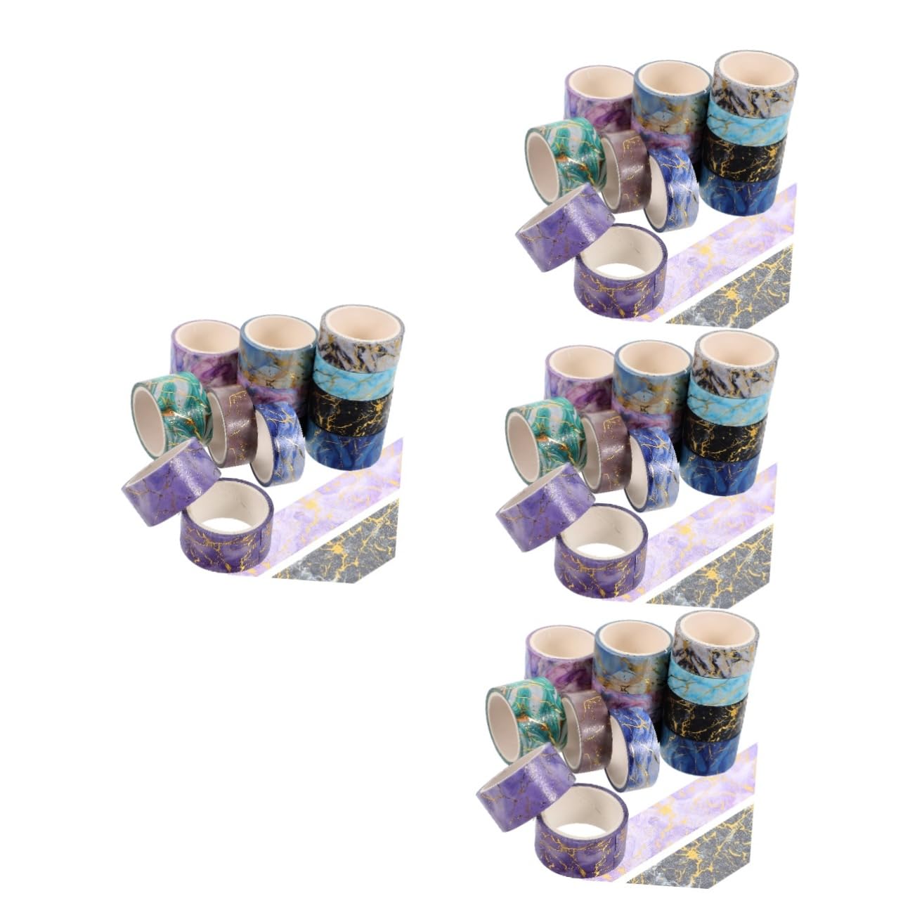 TEHAUX 56rollos Cintas Adhesivas De Mármol Washi Tape Decorativa Para Scrapbooking y Manualidades Para Journaling y Proyectos