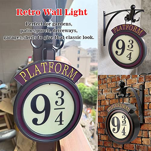 Cawvox Vintage Hanging 9 3/4 Night Light, Movies Metal Wall Hanging Platform 9 ¾ Night Light, Home Room Decor 9 ¾ Sign Lights Led Lamp Decoration, Gift For 20Th Anniversary Movie Lovers-Black Red #TOP3