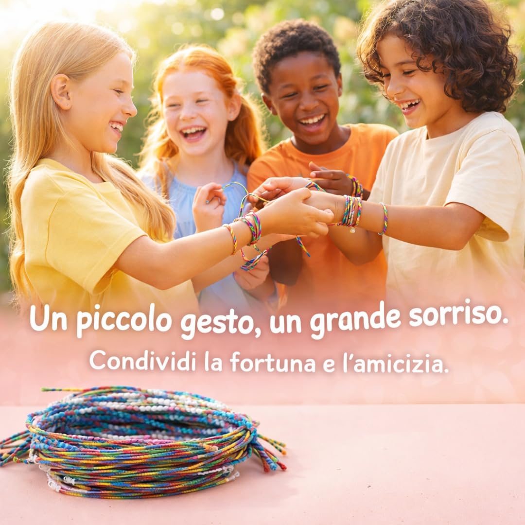 Pulseras Brasileñas de la Amistad Juego de 100 Piezas Multicolor Entrelazadas Amuleto de Buena Suerte