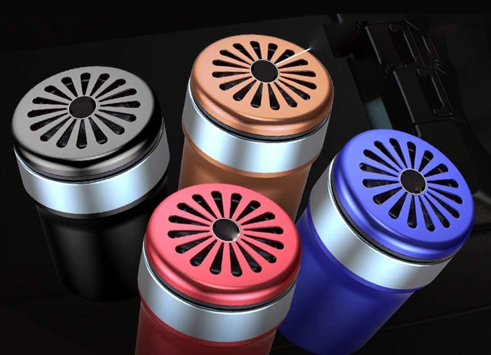Car Ashtray Decoration Free Man Modified with Lamp Ashtray Flame Retardant Material Personality Car Ashtray 8X11X6.5Cm(Color:Gold)