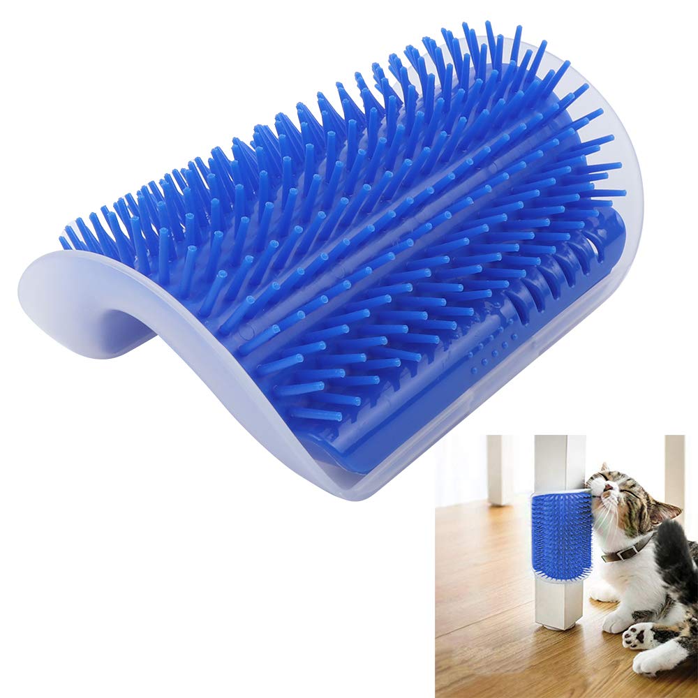TLOG Cat Self Groomer, Wall Corner Massage Comb for Kitten Puppy, Wall Corner Soft Cat Toy Grooming Brush Tool Perfect for Short Long…