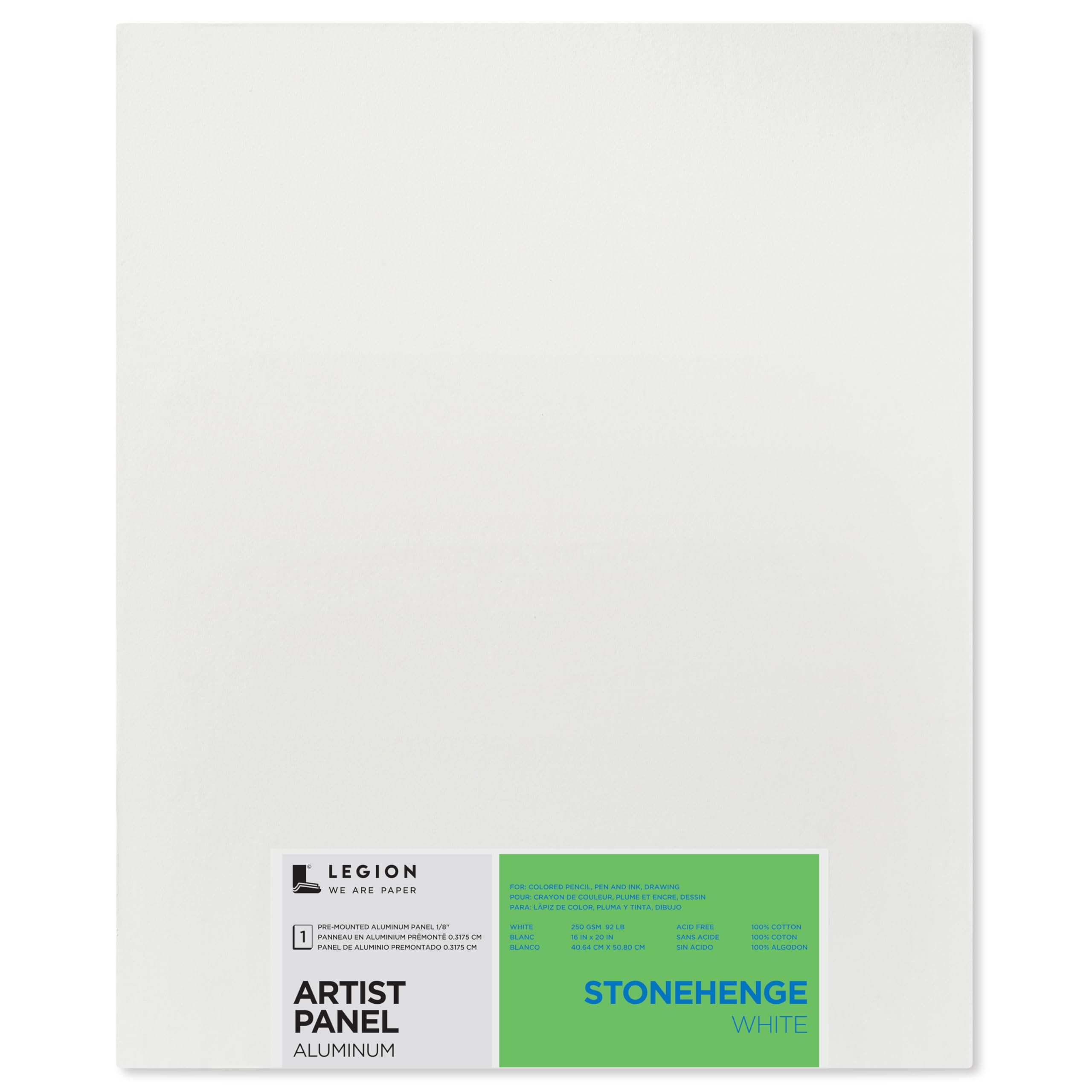 Stonehenge Pre-Mounted Aluminum Artist Panel 16"X20"-For Dry Media