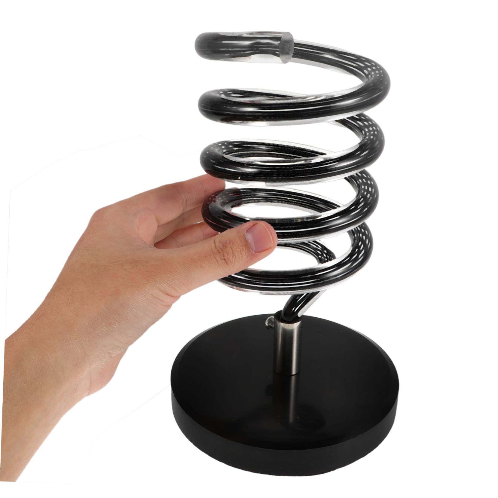 Soporte para Secador de Pelo de Salón con Base de Mármol Negro Soporte de Mesa sin Taladro para Organización de Herramientas de Peinado y Cuidado del Cabello Accesorio para Baño y