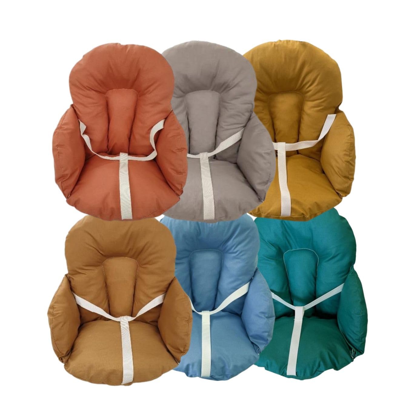 Easy Dort - Coussin de Chaise Haute bébé Coton Enduit Couleur - Camel - Fabriqué en France