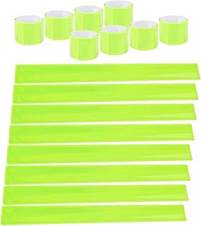 GmwyCzV Lot de 8 bandes réfléchissantes pour vélo, clip pour pantalon, bandes réfléchissantes à boucle, réflecteurs univer...