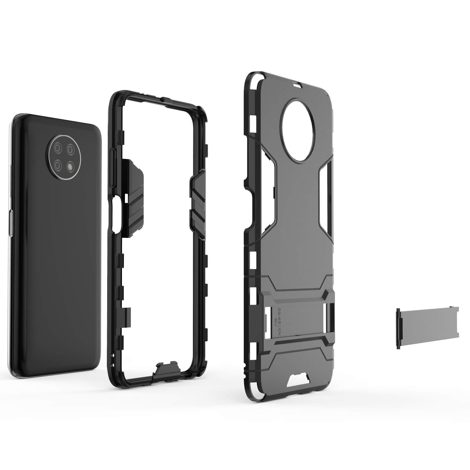 Cover TingYR Per Xiaomi Redmi Note 9T 5G - Custodia In Gomma TPU Ultrasottile, Antiurto, Rosso