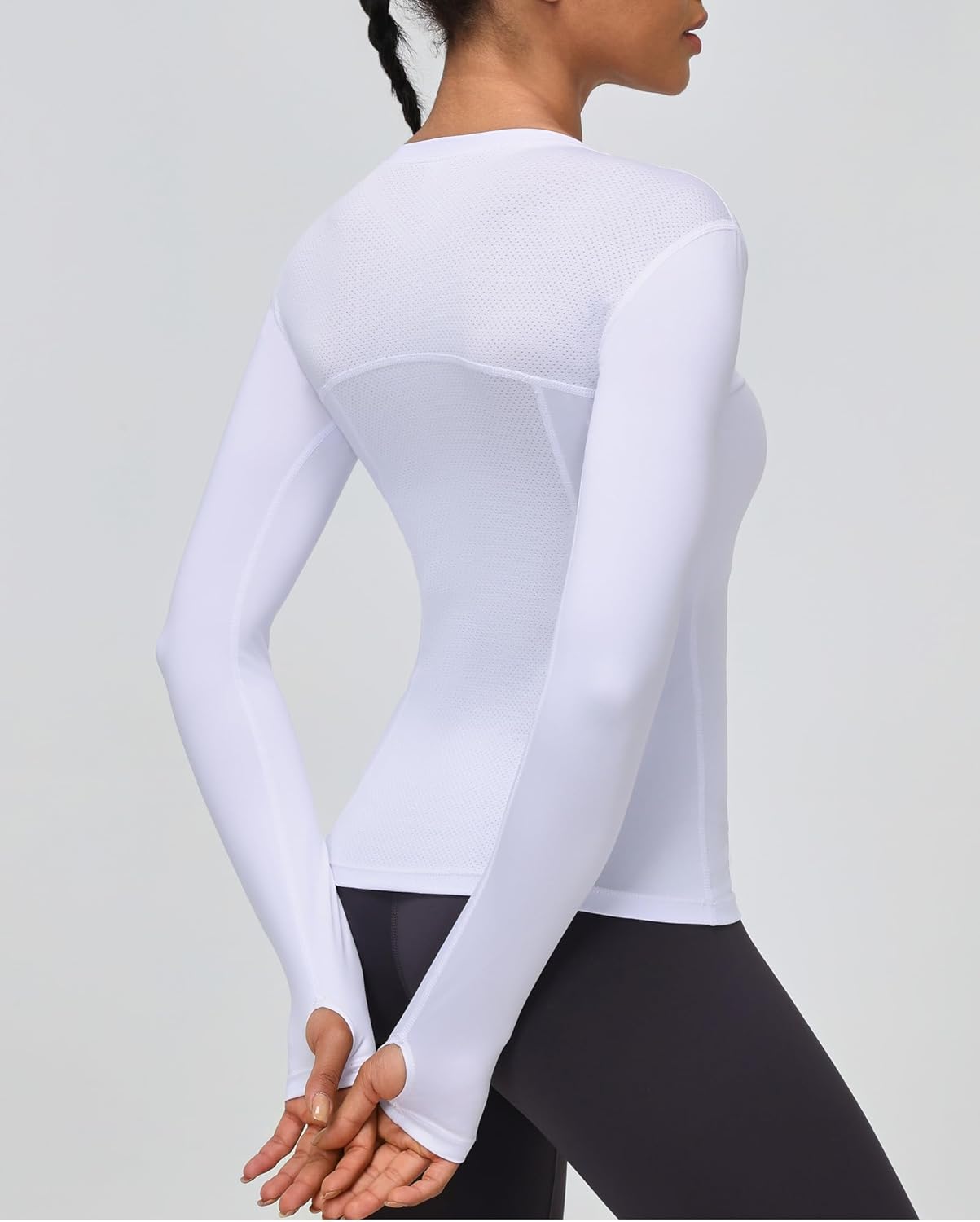 3 Pack Long Sleeve Workout Compression Shirts for Women Yoga Running Tops Breathable Athletic Shirts - Image 3