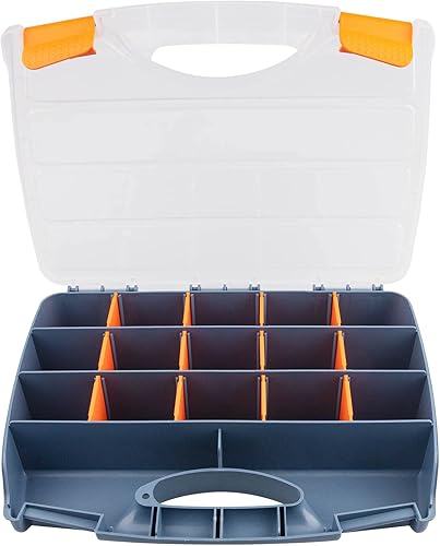 Miniatura 1 de JRready ST5238 - Caja de herramientas para terminales y conectores, caja de almacenamiento de plástico con asa, caja de herramientas impermeable y