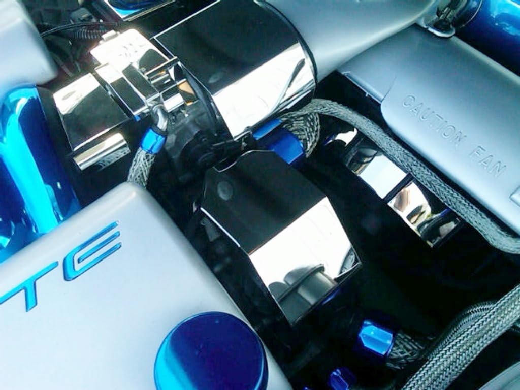 C5 Corvette engine chrome dress Idler Pulley Cover 1997-2004 Polished Stainless