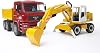 Bruder - Man Dump Truck And Liebherr Excavator Scale Model