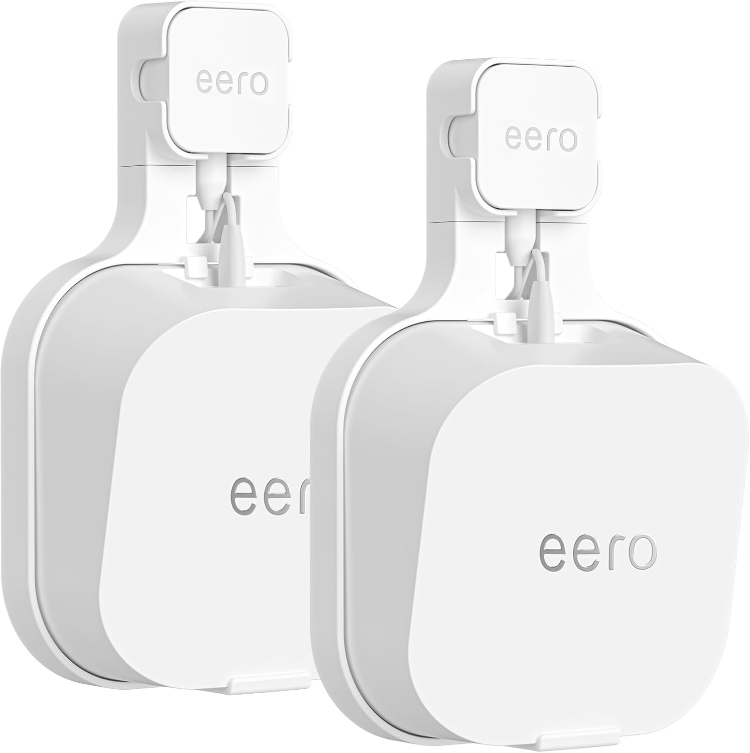 Wall Mount Bracket for eero 7, Space-Saving Outlet Wall Mount for Eero 7 Router, Cable Management, Fits Vertical/Horizontal Outlets | White (3 Pack)