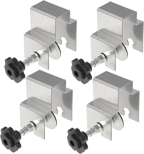 4 abrazaderas de instalación frontal, herramienta auxiliar de carpintería para fijación compatible con varios grosores, herramienta auxiliar de