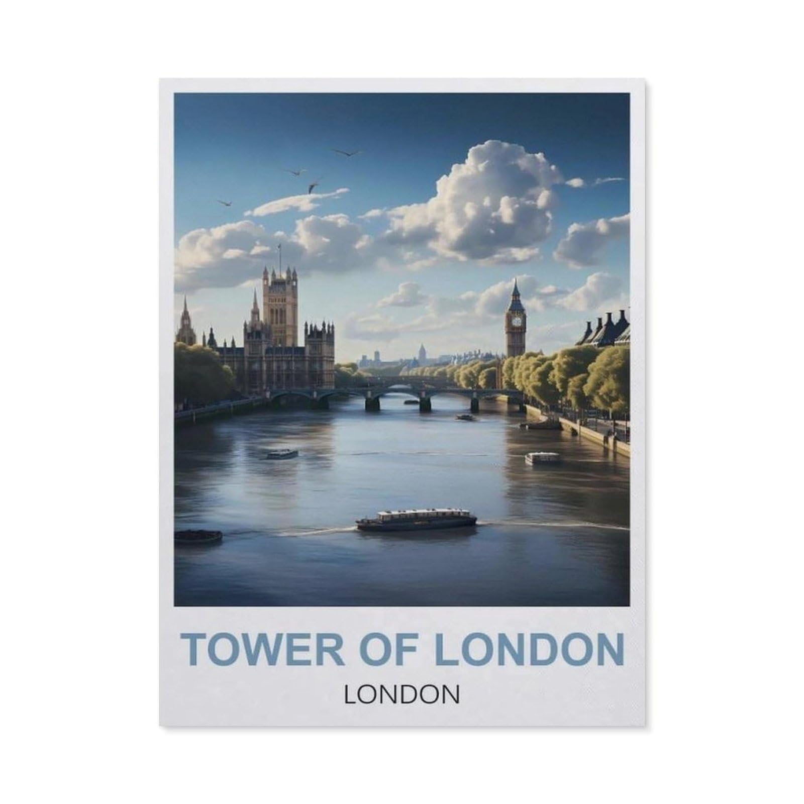 Metal Tin Sign，Tower of London London(15x30cm）