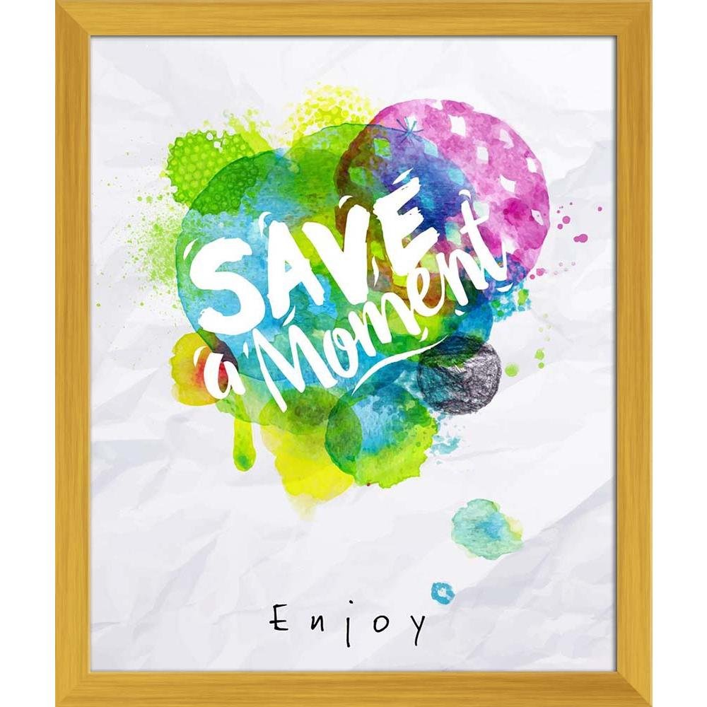 ArtzFolio Save The Moment Tabletop Painting Golden Frame 6 x 6.9 inch (15 x 18 cms)