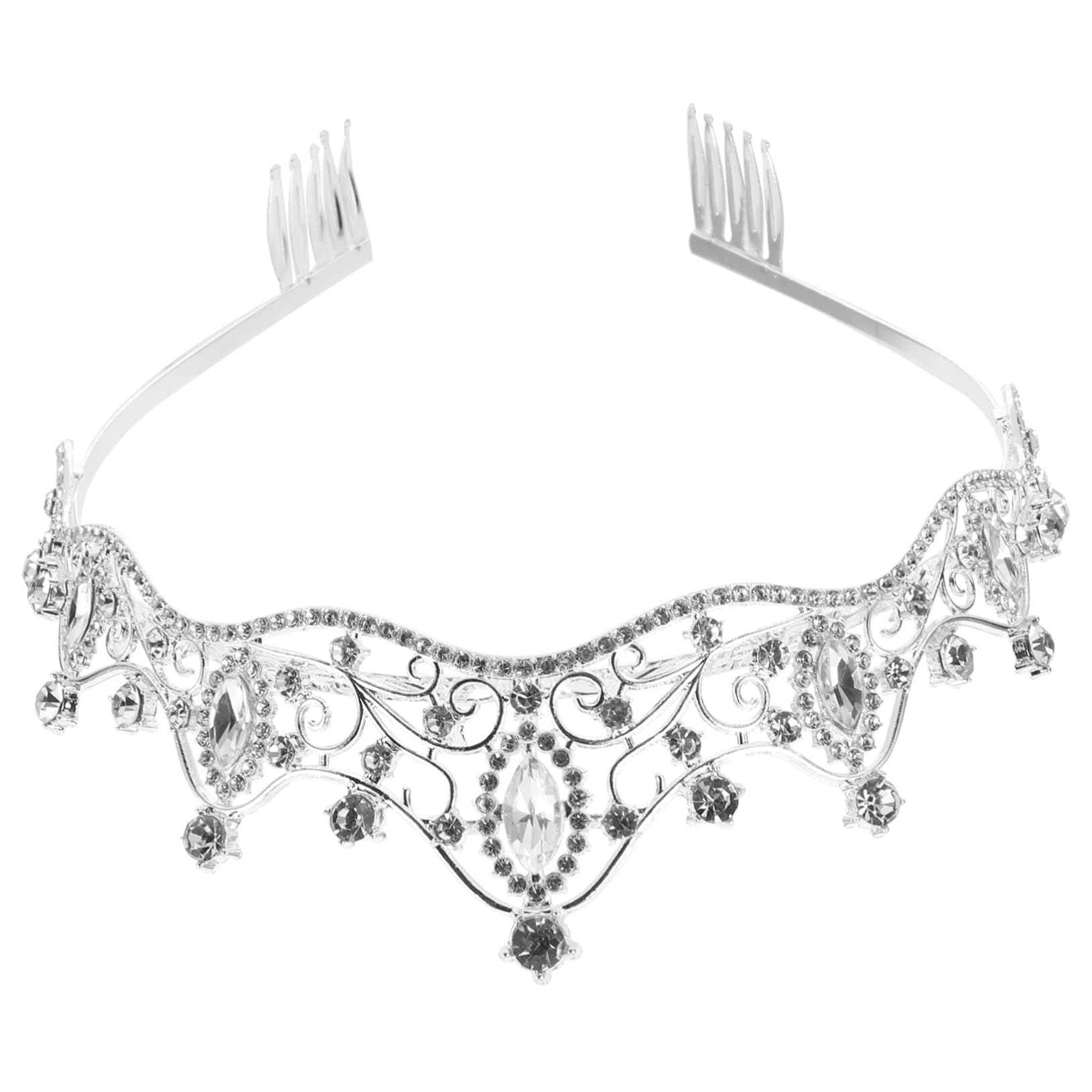 TINEASUR Diadema Nupcial Accesorios Para El Cabello De Boda Coronas De Hadas Para Las Mujeres De Boda Para La Novia Nupcial Tiara De Damas De Honor Accesorios Para El