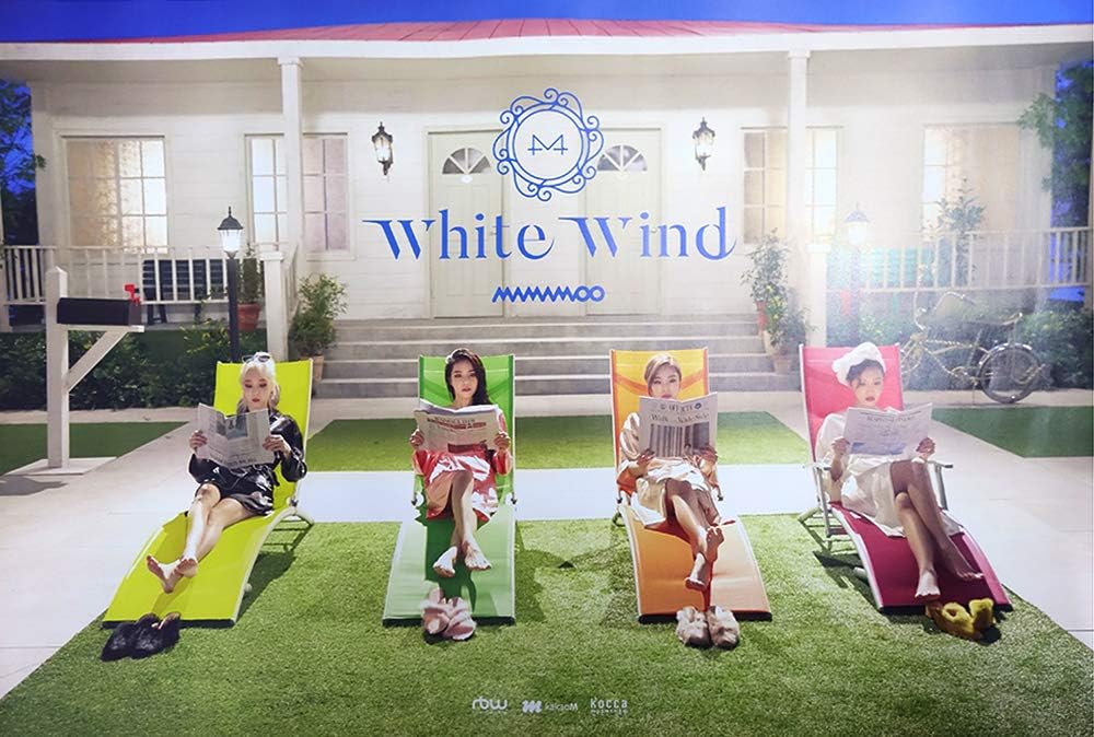 RBW [Official Poster] MAMAMOO - White Wind (9th Mini Album) [B ver.] / With Tube Case 15.9 X 24 Inches
