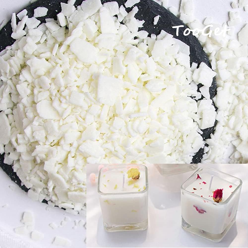 TooGet Pure White Soy Wax Flakes, 100% Natural Soy Wax Bulk for Candle Making DIY, Premium Quality, Top Grade - 5 Pound