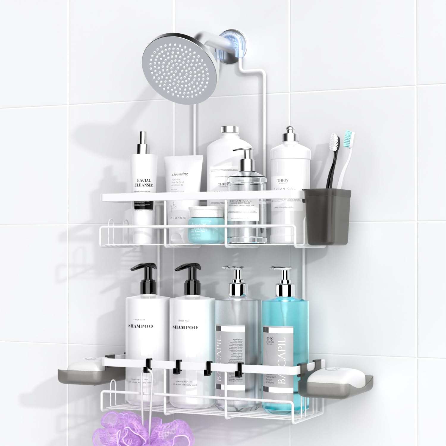 Photo 1 of AKTECKE Hanging Shower Caddy - Rustproof, No Drill