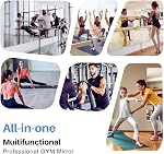 47×26” Gym Mirror 2-Pack, Shatterproof Glassless Mirrors, Wall Mount for Garage Gym, Dance Studio
