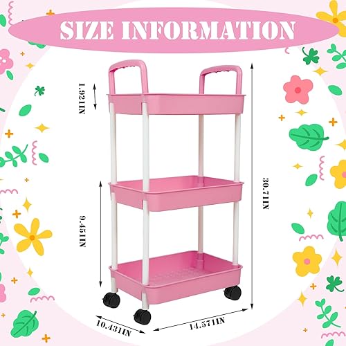 Miniatura 2 de Carrito de pañales móvil de 3 niveles para bebé, carrito de almacenamiento de pañales para recién nacidos, organizador de pañales móvil, unidad de