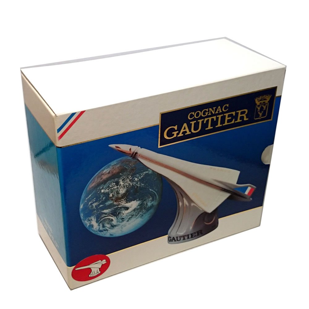 Q3007 未開栓! GAUTIER ゴーティエ コンコルド ブランデー 飛行機 ◇未開栓 GAUTIER コンコルド コニャック ゴーティエ 陶器ボトル