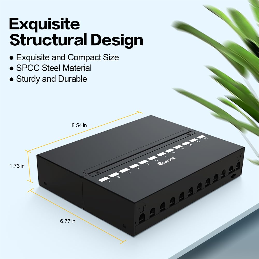 Snapklik.com : Enmane 12 Port Patch Panel Blank Keystone Patch Panel ...