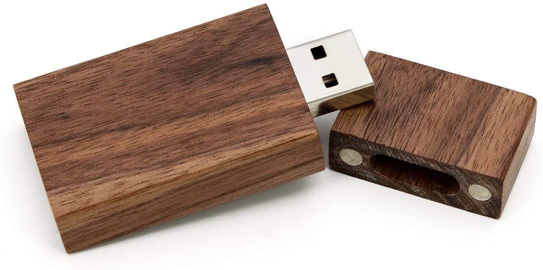 10 Pack Rectangle Walnut Wood 2.0/3.0 USB Flash Drive USB Disk Memory Stick with Wooden (2GB/2.0)