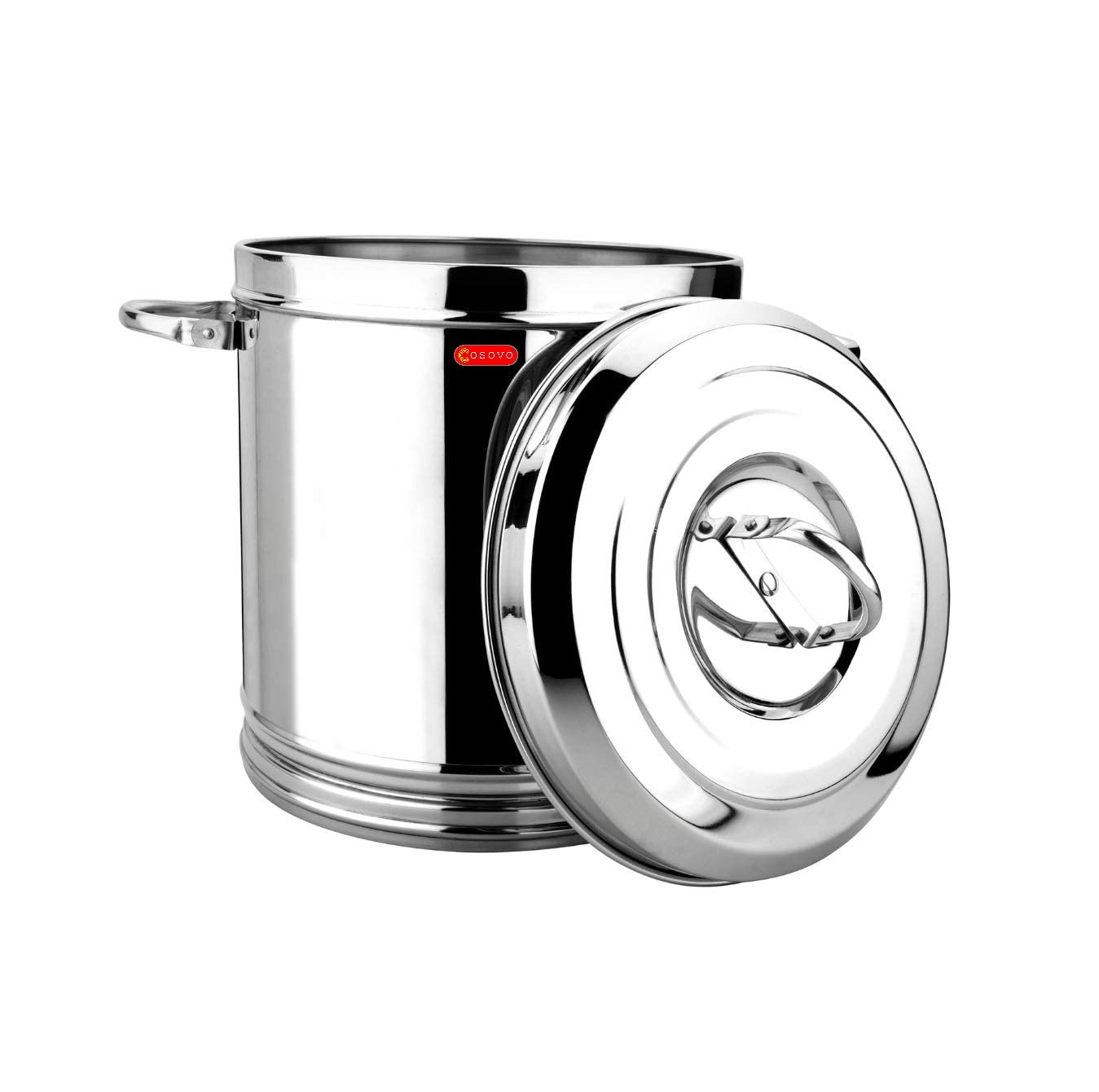 COSOVO® Contenedor hermético de acero inoxidable para almacenamiento de cocina, 25 kg