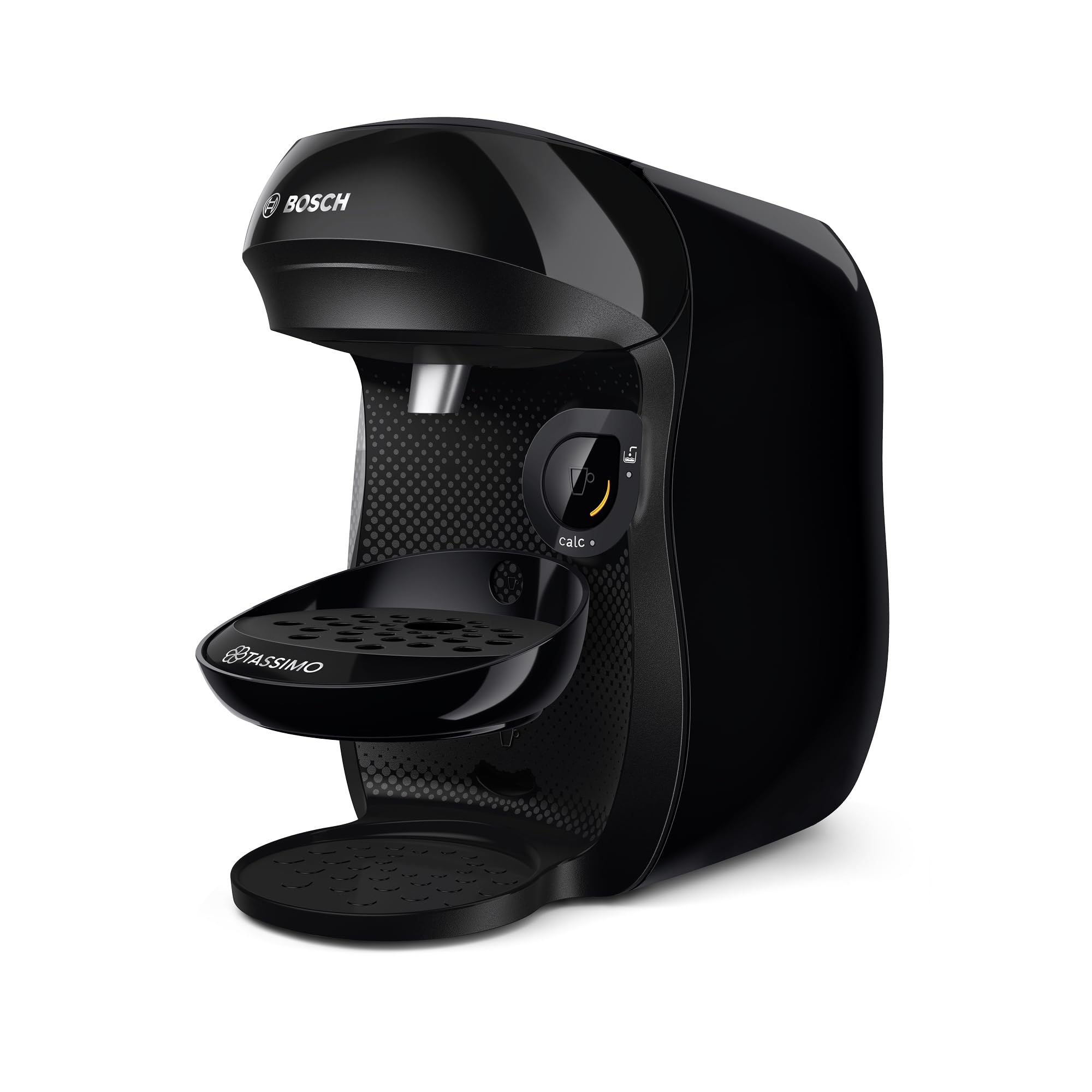 Bosch - Cafetera Tassimo Happy Friendly, Pastillas Descalcificadoras incluidas, Hasta 70 bebidas, OneTouch, INTELLIBREW™, Negro, TAS102EA