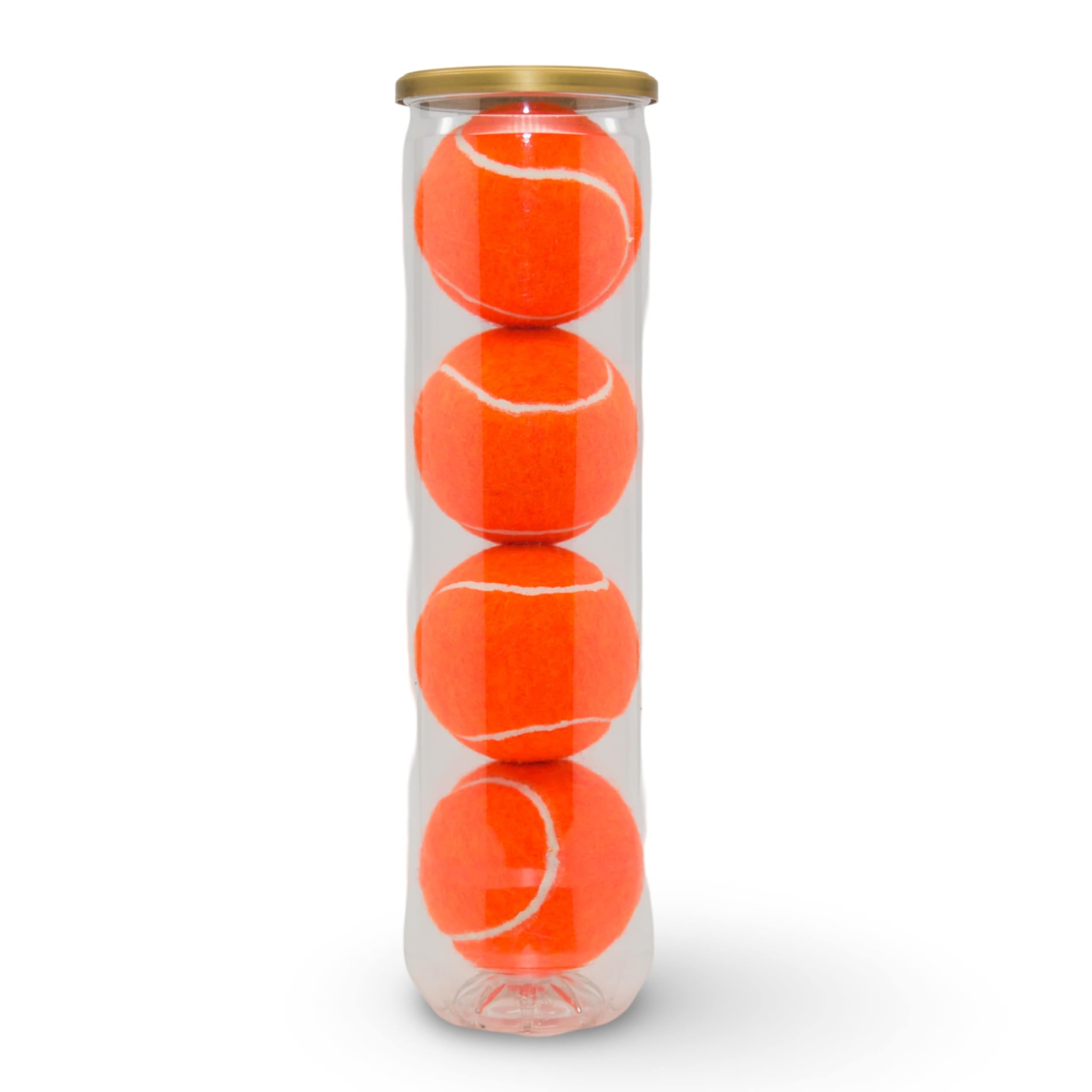 Price of Bath Coloured Tennis Balls (1 Tube of 4 Balls) | Type 2 ITF Standard | Made in UK | Perfect for Court Play, Training, or Dog Games! | Pick From Any Colour | (Orange)