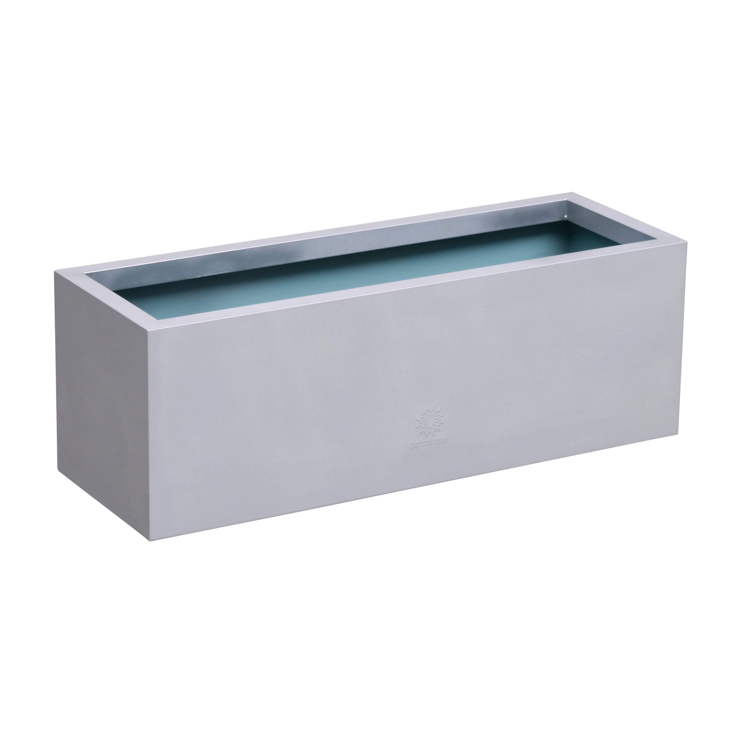 Primrose Garden Zinc Galvanised Trough Planter Silver 120cm x 50cm (47.2in x 19.7in)