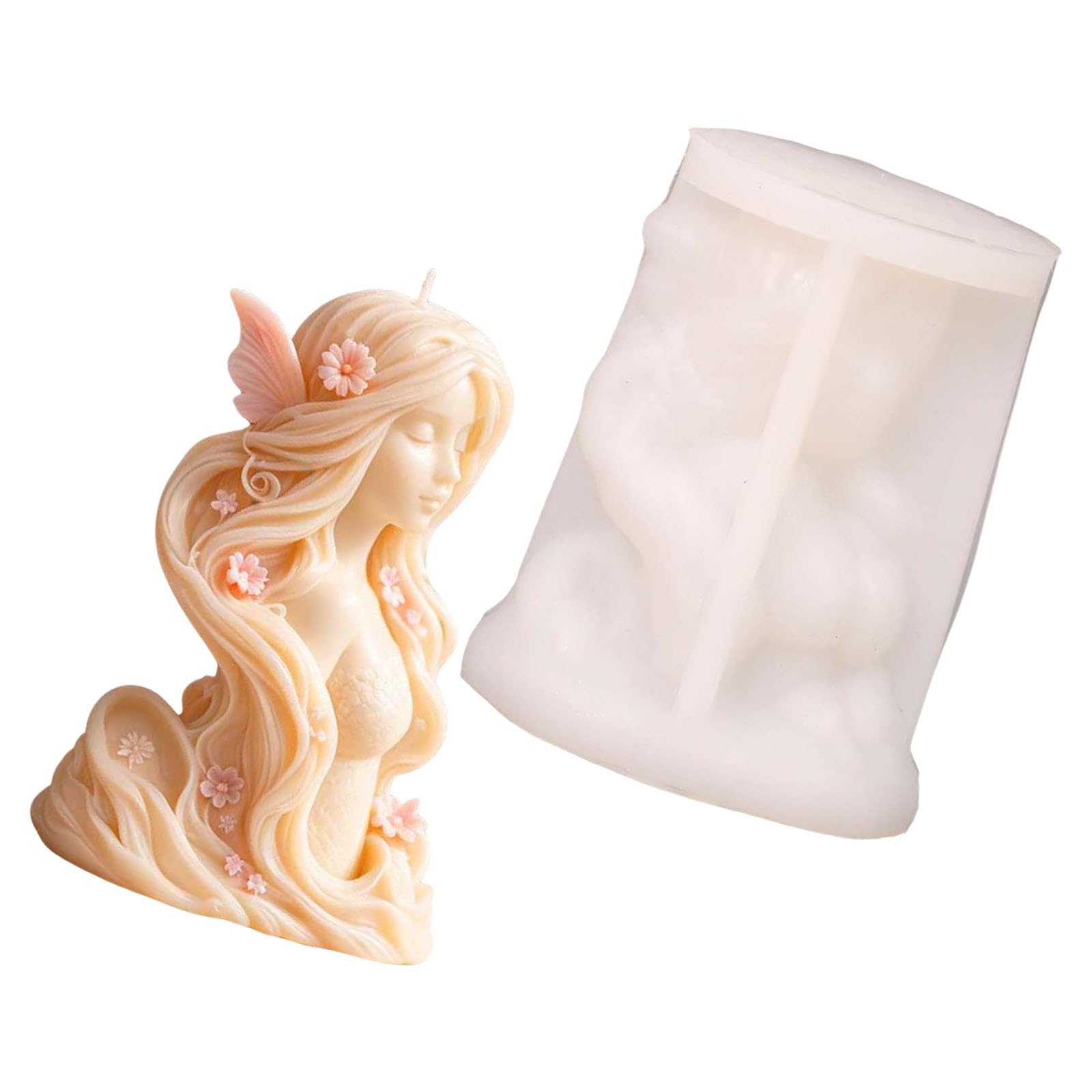 Xinsheinelry Wing Girl Silicone Mold Multifunctional Silicone Mold for Resin Casting Scented Soap Making Making Supplies