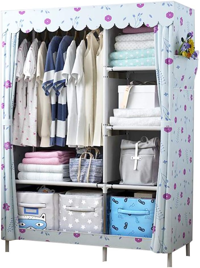 Cloth Wardrobe, Clothes Closet Non-Woven Portable Closet Wardrobe Storage Closet Standing Closet Fabric Cabinet,A_170*105 * 45cm