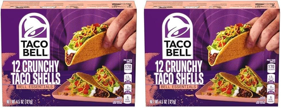 Taco Bell Crunchy Taco Shells (12 ct Box) (Pack of 2)