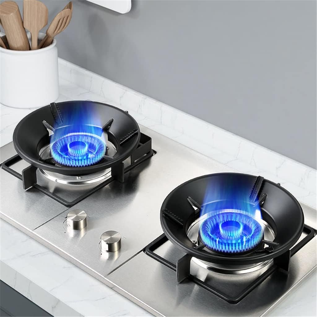 JSEIAJB Wok Ring/Non Slip Black Cast Iron Stove Trivets for Kitchen Wok Support Cooktop Range Pan Holder Stand