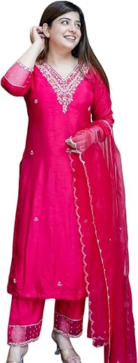 PEACH PIPER Kurta for Women with Dupatta Party Dress Ethnic Wedding Latest Festive Kurti Stylish Anarkali Kurta Traditiona...