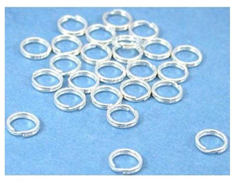 Split-Jump Verbinder für Ohrringe, Armband, Halskette, Schlüsselanhänger, Schmuck, Sterlingsilber 7mm (~0.28")