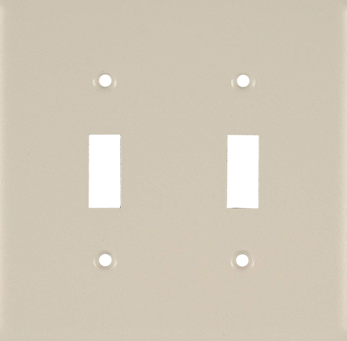 Power Gear Double Toggle Switch Wallplate — Unbreakable Nylon, Light Switch Wall Plate Replacement, Ivory, 54391
