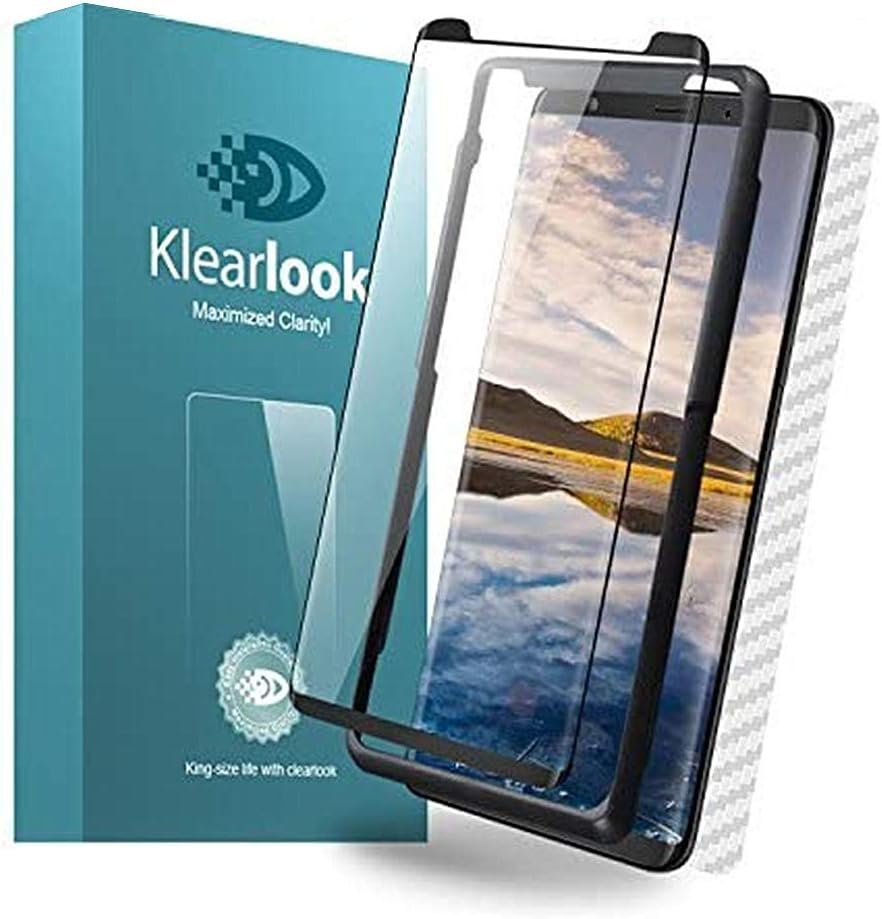 Galaxy Note 8 Screen Protector, Note 8 Tempered Glass Screen Protector Case Friendly with [Easy Install Tool] [S Pen Compatible] Front Tempered Glass and Back Skin Film for Galaxy Note 8