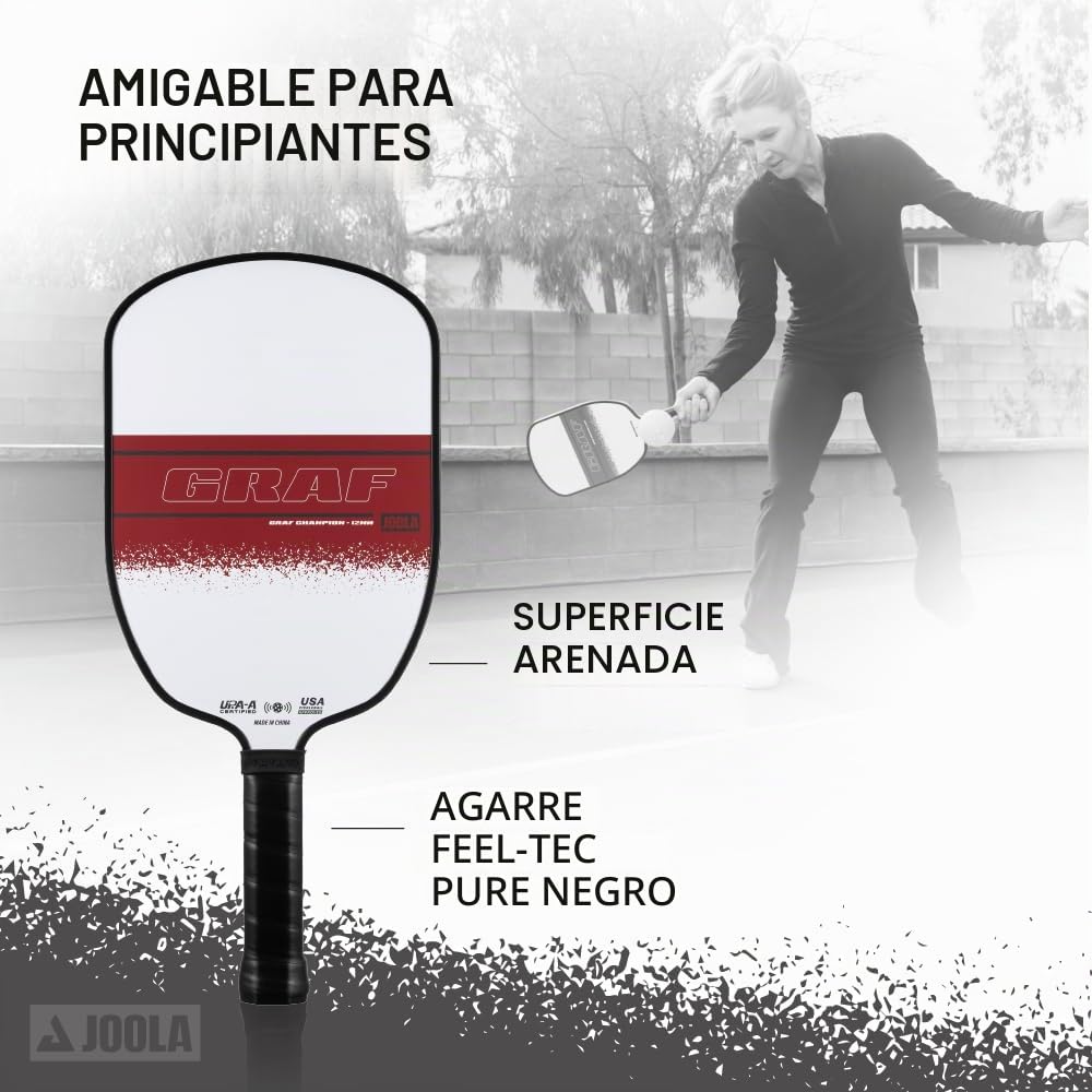 JOOLA Pickleball Agassi x GRAF Raqueta de Pickleball, Pala de Pickleball con Superficie de Fibra de Vidrio