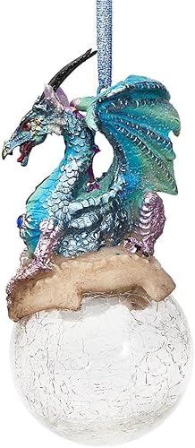 Miniatura 121 de Design Toscano Frost The Gothic Dragon - Adorno navideño para decoración navideña, 3 pulgadas de ancho, 3 pulgadas de profundidad, 5 pulgadas