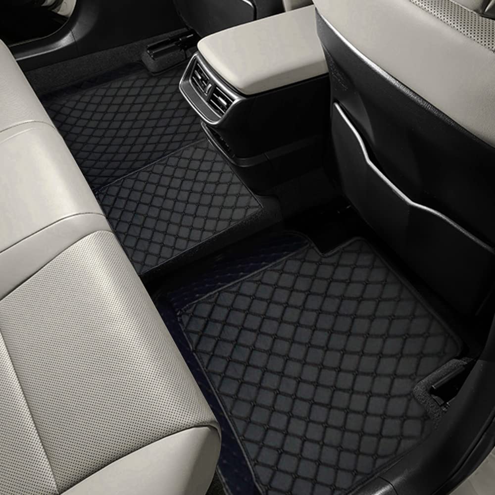 per F-iat 500X 2014-2019(LHD) Auto Tappetini Abitacolo Pelle Tappeti Moquette Impermeabile Antiscivolo Tappetino Protezione Tappeto Accessori,F/Wine Red