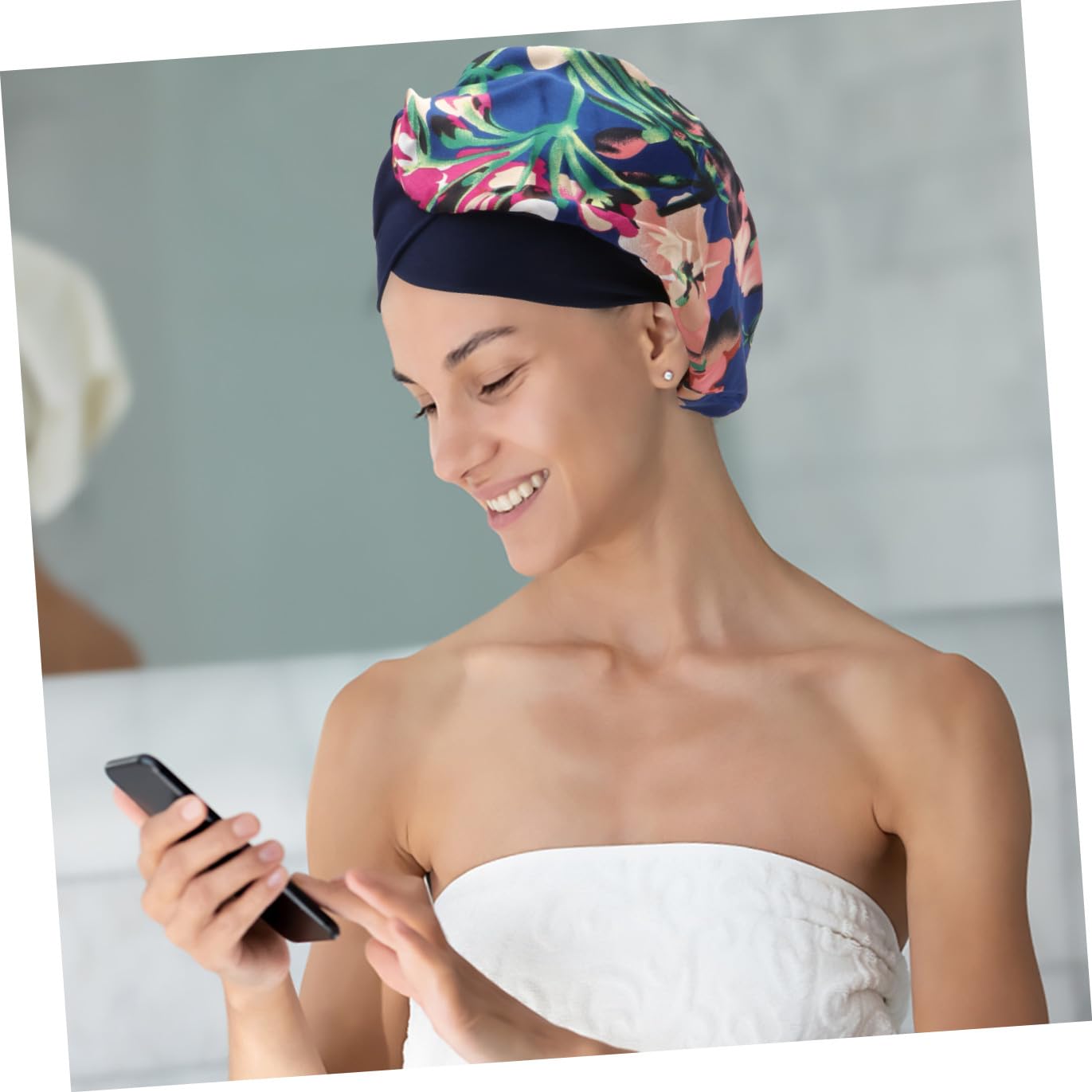 FRCOLOR 4pezzi Cappello Turbante Elastico Da Notte Per Donne Traspirante e Morbido Per Dormire e Chemioterapia