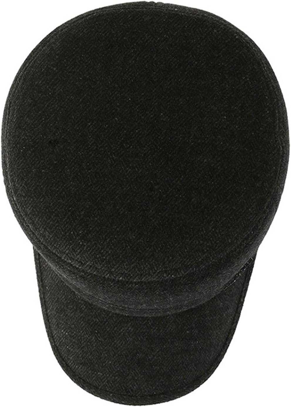 Men's Winter Baseball Cap with Ear Flaps Adjustable Cabbie Hat Wool Flat Top Newsboy Dad Hat for Outdoor Golf Hunting - Image 7