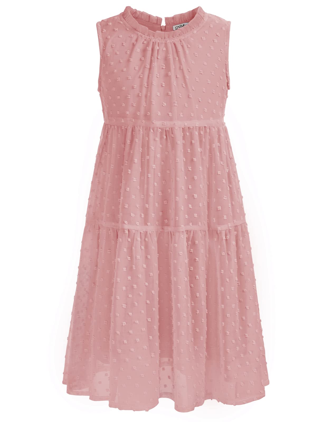 Danna Belle Vestido de Verano para niñas y niños, Vestido de Ocio, Vestido de Fiesta, Vestido Festivo de Corte en A sin Mangas con Cuello Redondo de 6 a 12 años